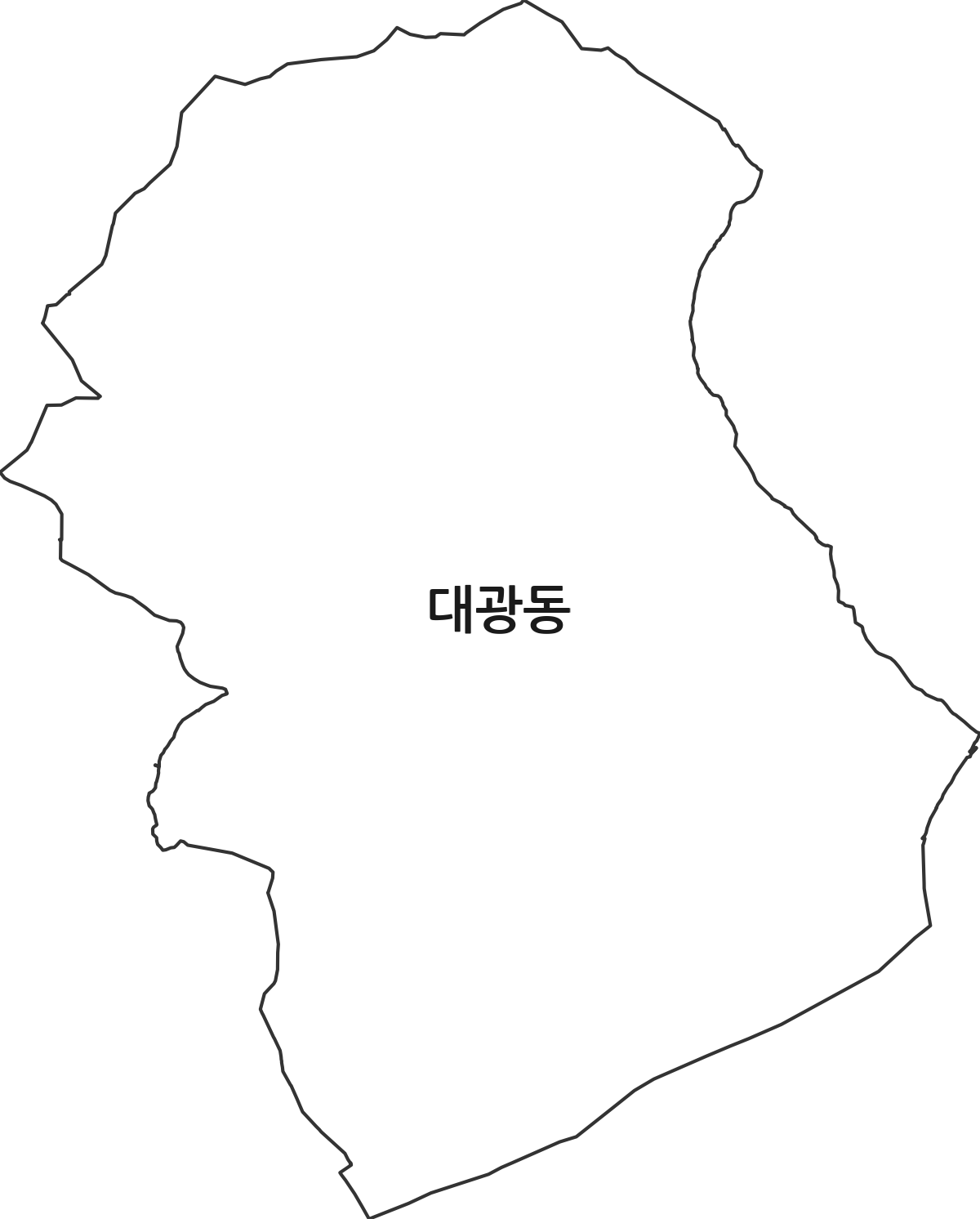 경상북도 김천시 대광동 법정동 행정구역 경계 지도