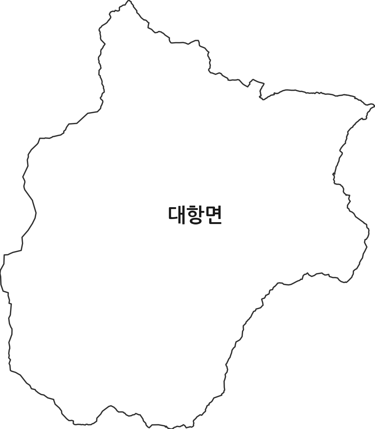 경상북도 김천시 대항면 법정동 행정구역 경계 지도