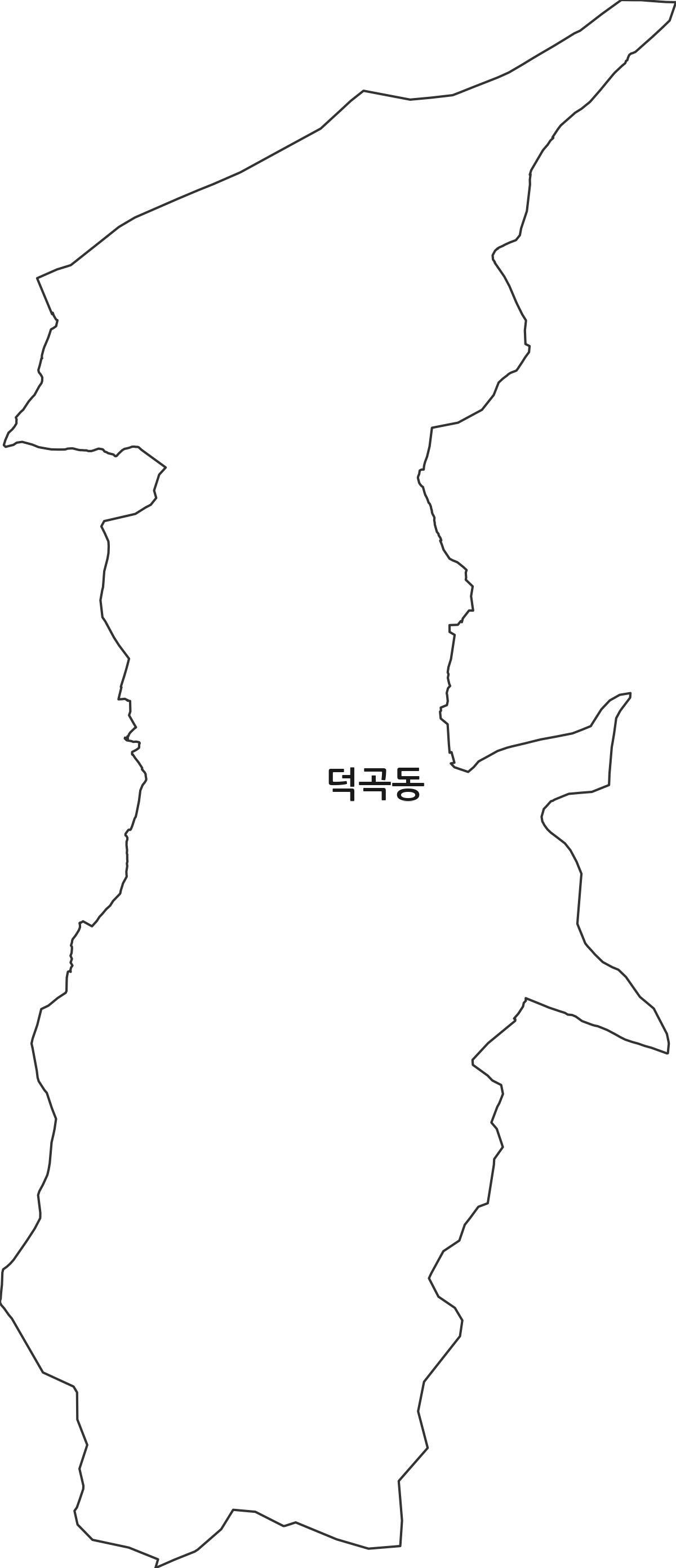 경상북도 김천시 덕곡동 법정동 행정구역 경계 지도