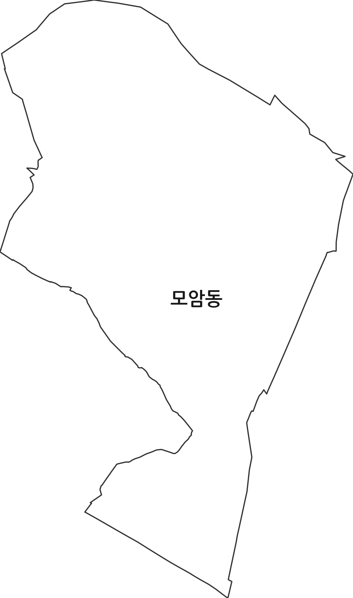 경상북도 김천시 모암동 법정동 행정구역 경계 지도