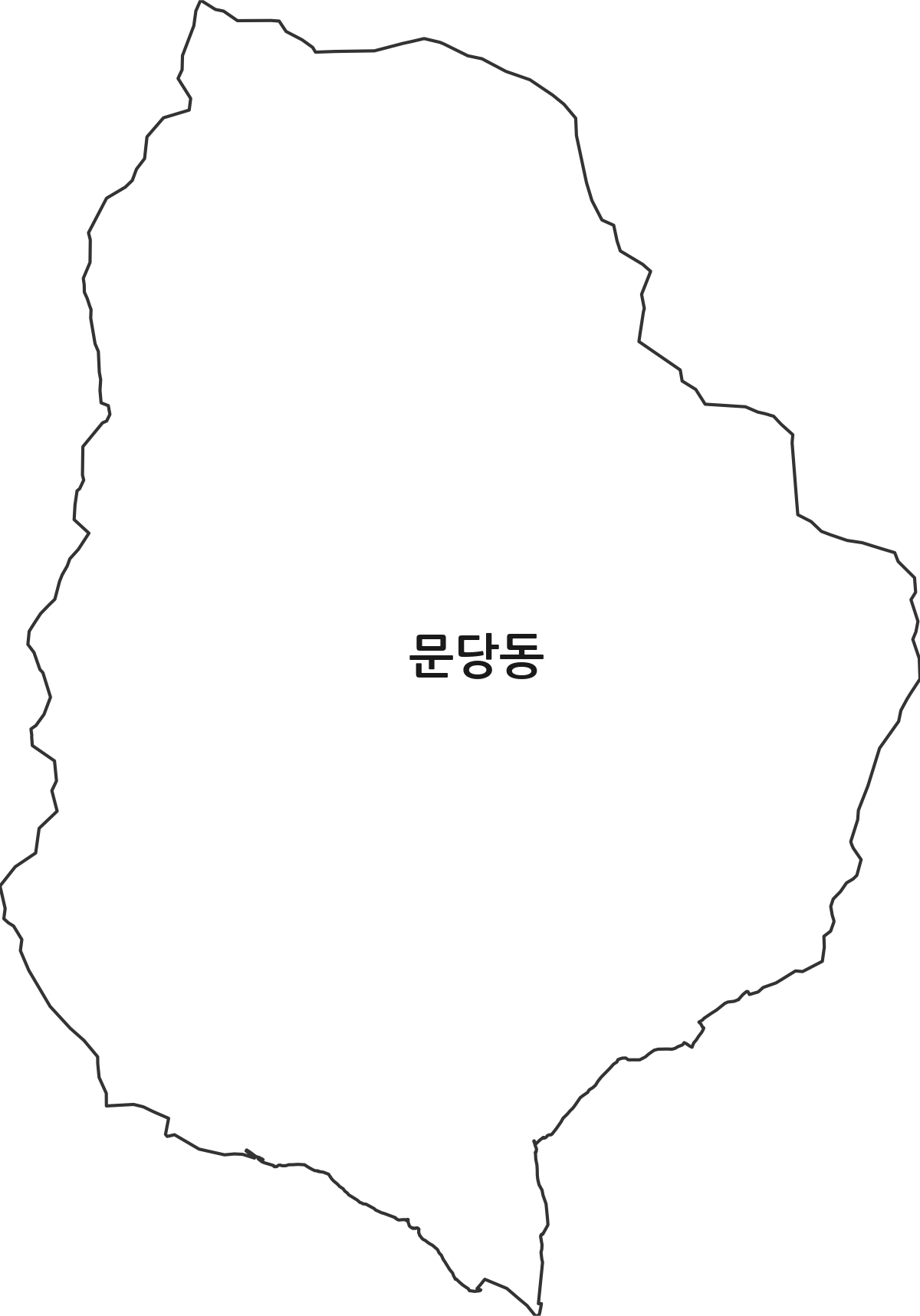 경상북도 김천시 문당동 법정동 행정구역 경계 지도
