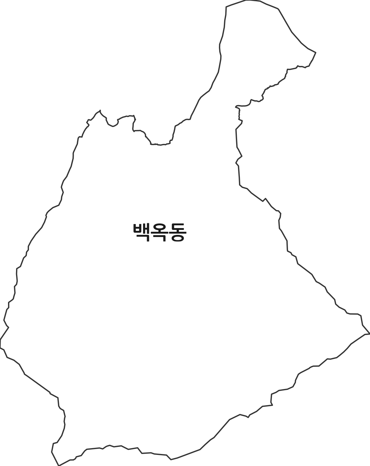 경상북도 김천시 백옥동 법정동 행정구역 경계 지도