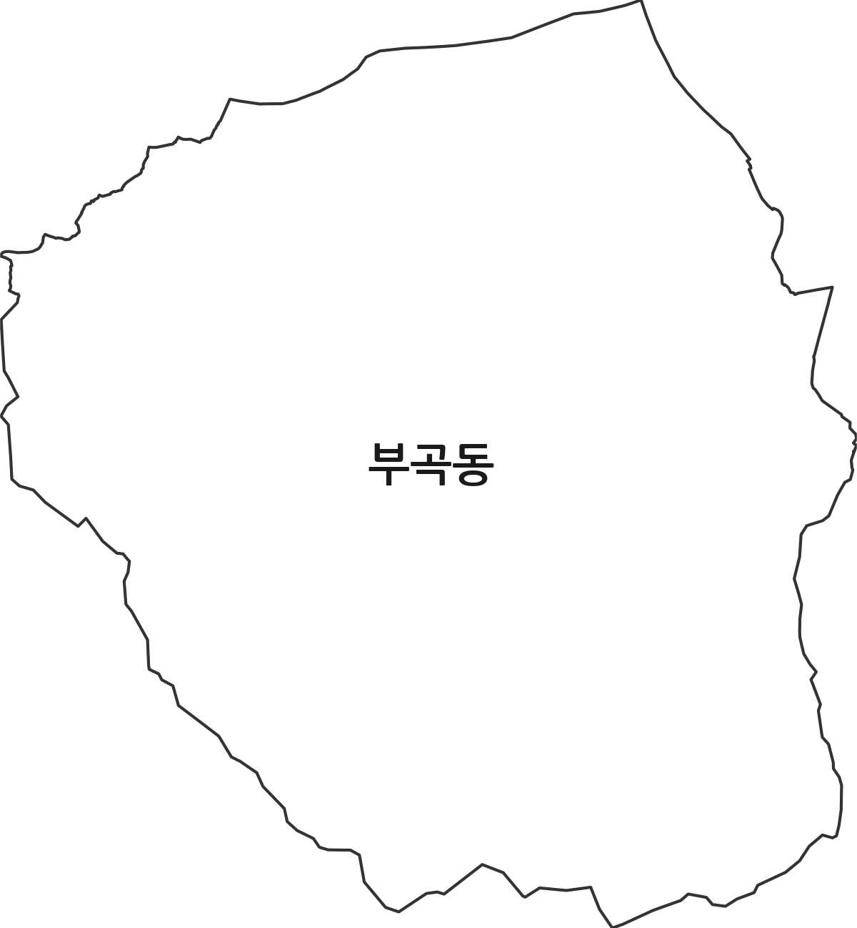 경상북도 김천시 부곡동 법정동 행정구역 경계 지도