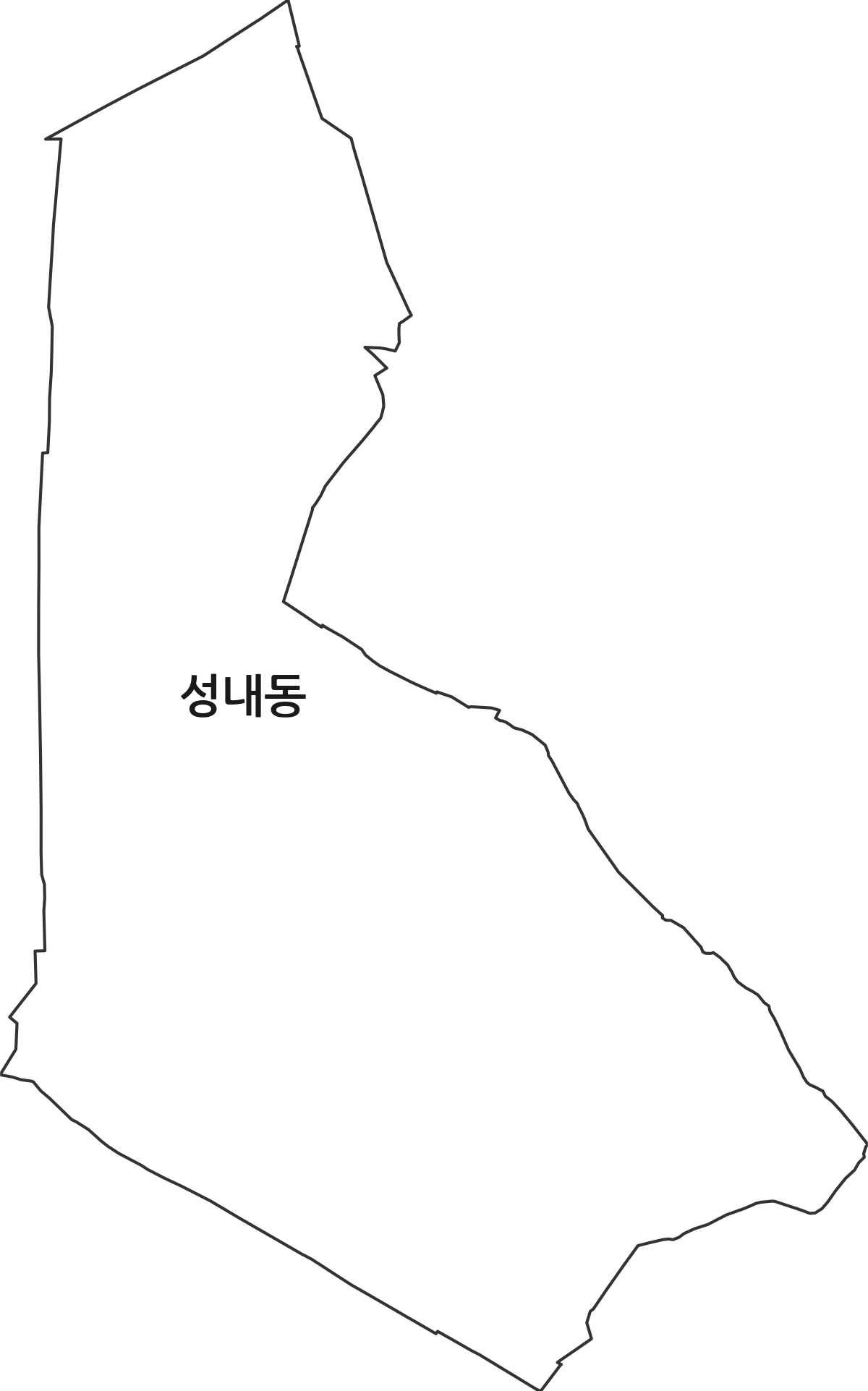 경상북도 김천시 성내동 법정동 행정구역 경계 지도