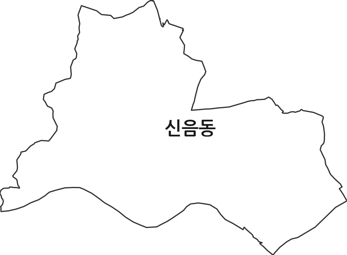 경상북도 김천시 신음동 법정동 행정구역 경계 지도