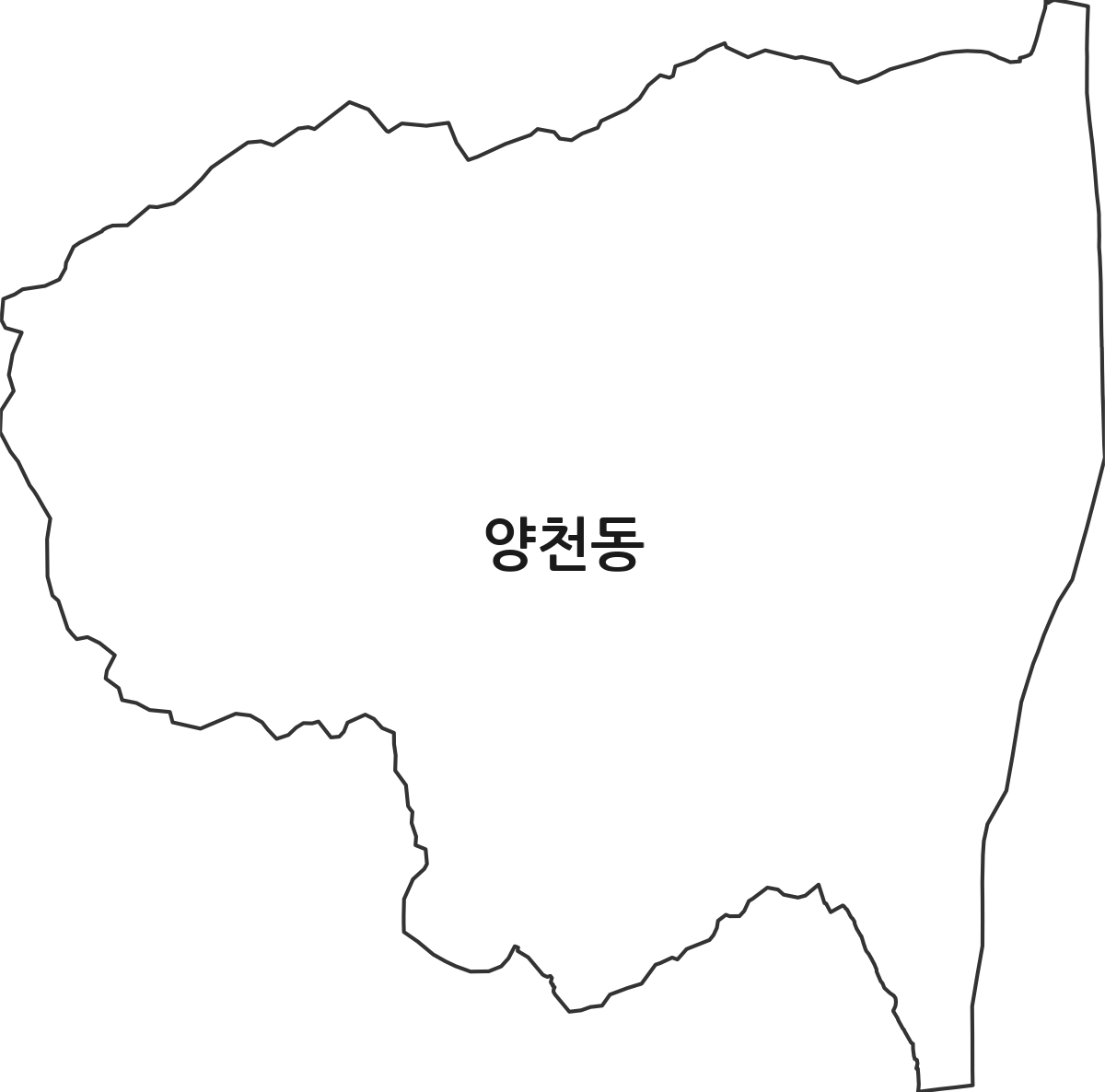 경상북도 김천시 양천동 법정동 행정구역 경계 지도