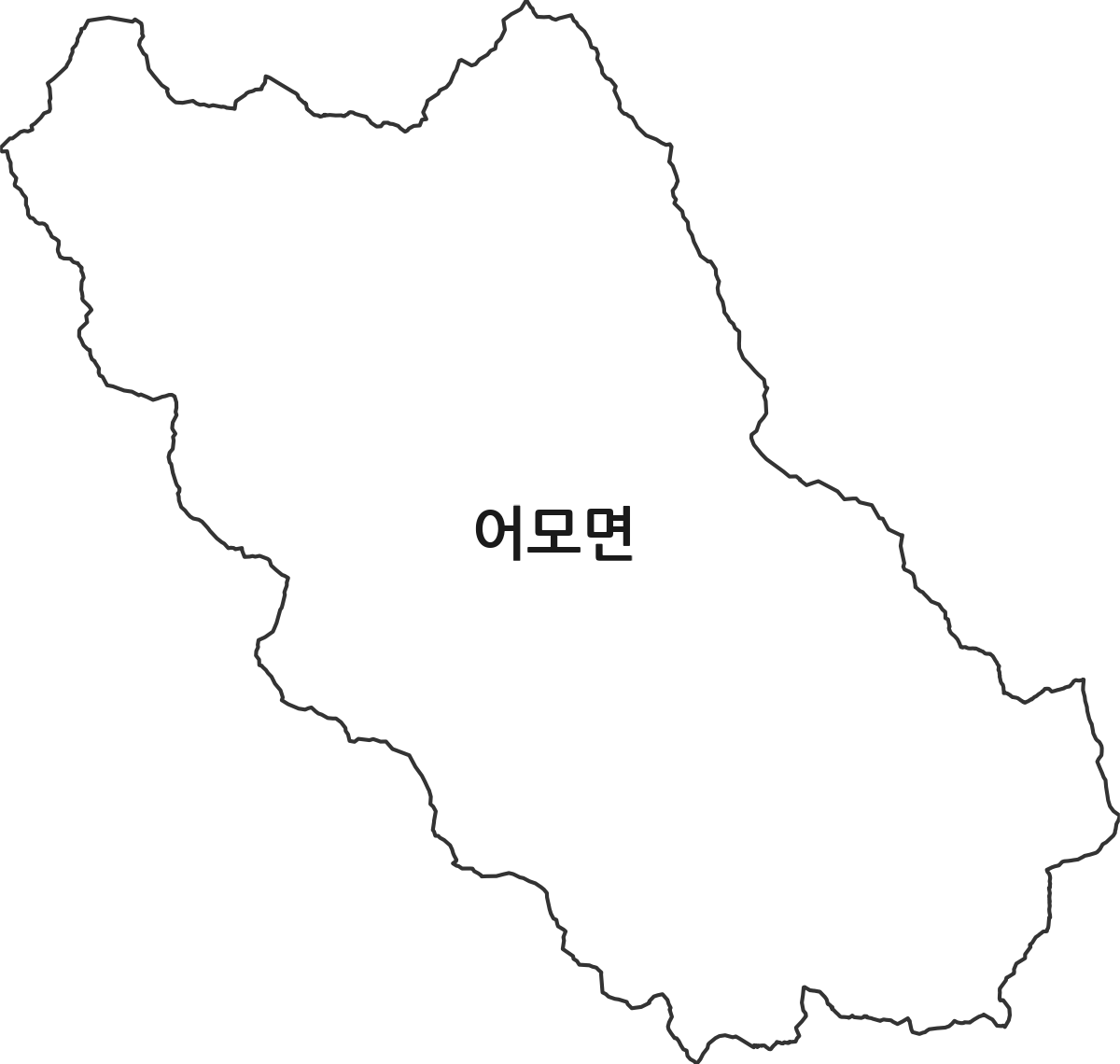 경상북도 김천시 어모면 법정동 행정구역 경계 지도