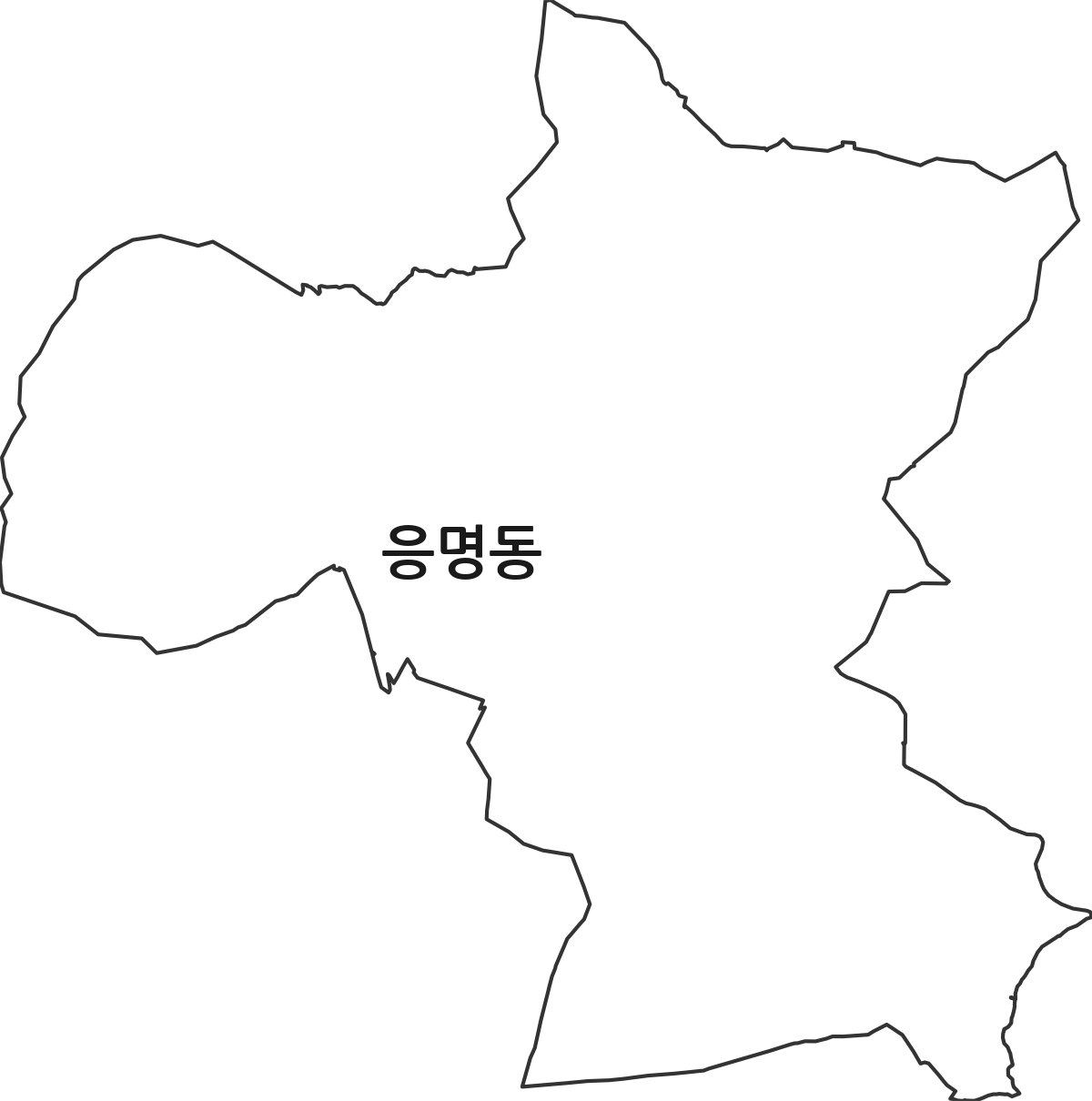 경상북도 김천시 응명동 법정동 행정구역 경계 지도