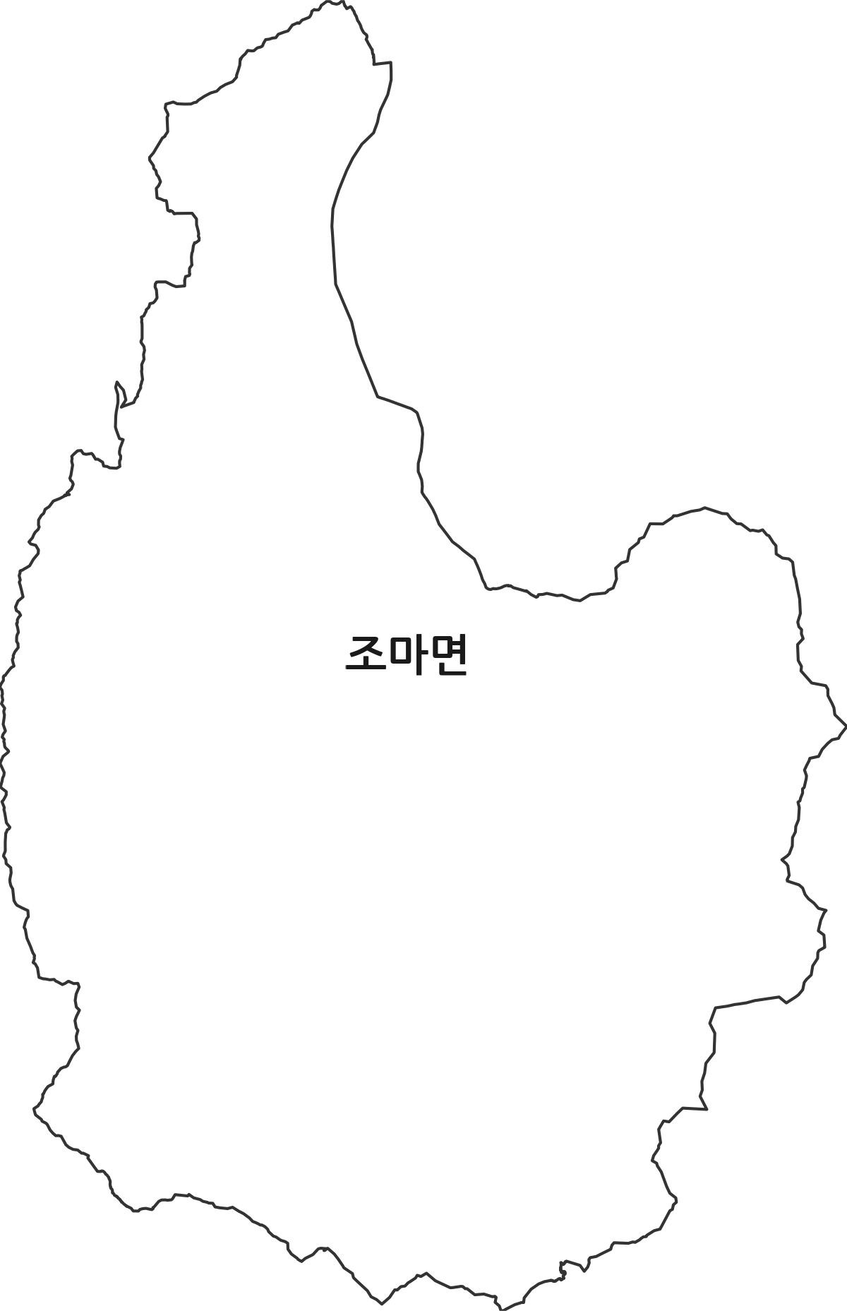 경상북도 김천시 조마면 법정동 행정구역 경계 지도