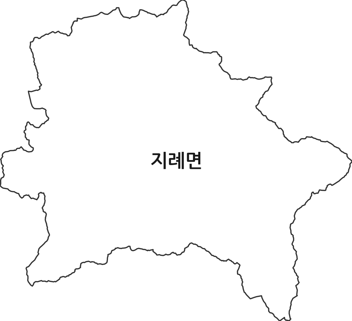 경상북도 김천시 지례면 법정동 행정구역 경계 지도