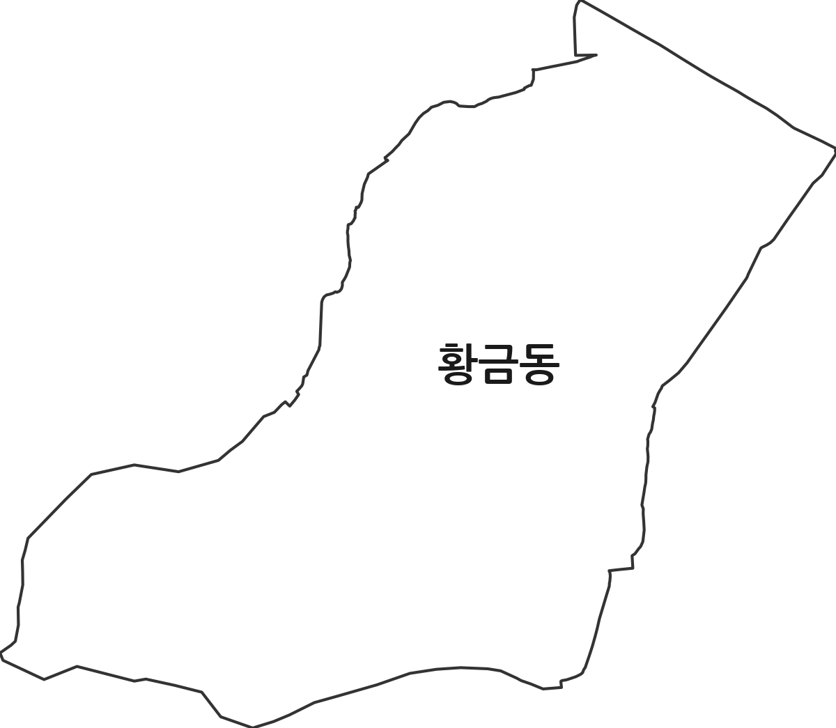 경상북도 김천시 황금동 법정동 행정구역 경계 지도