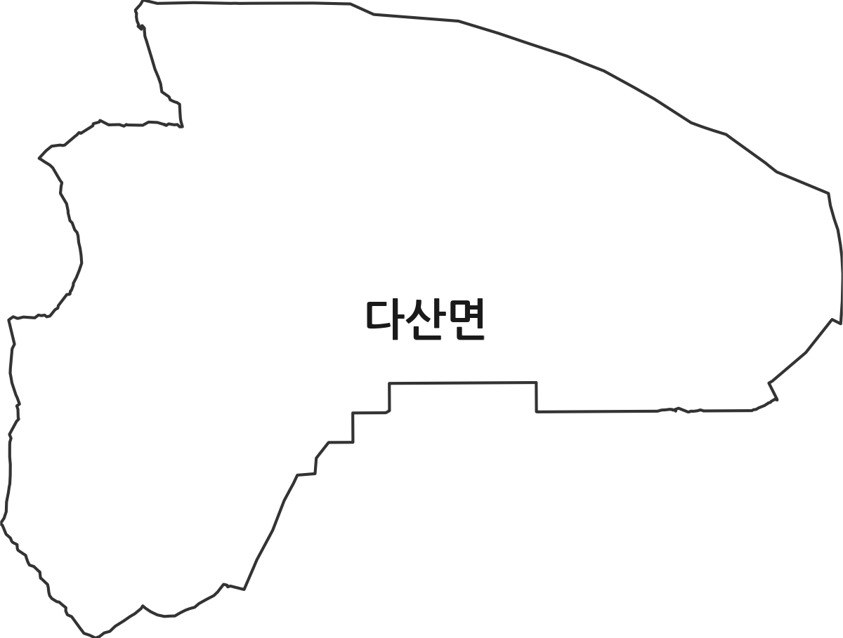 경상북도 고령군 다산면 행정동 행정구역 경계 지도