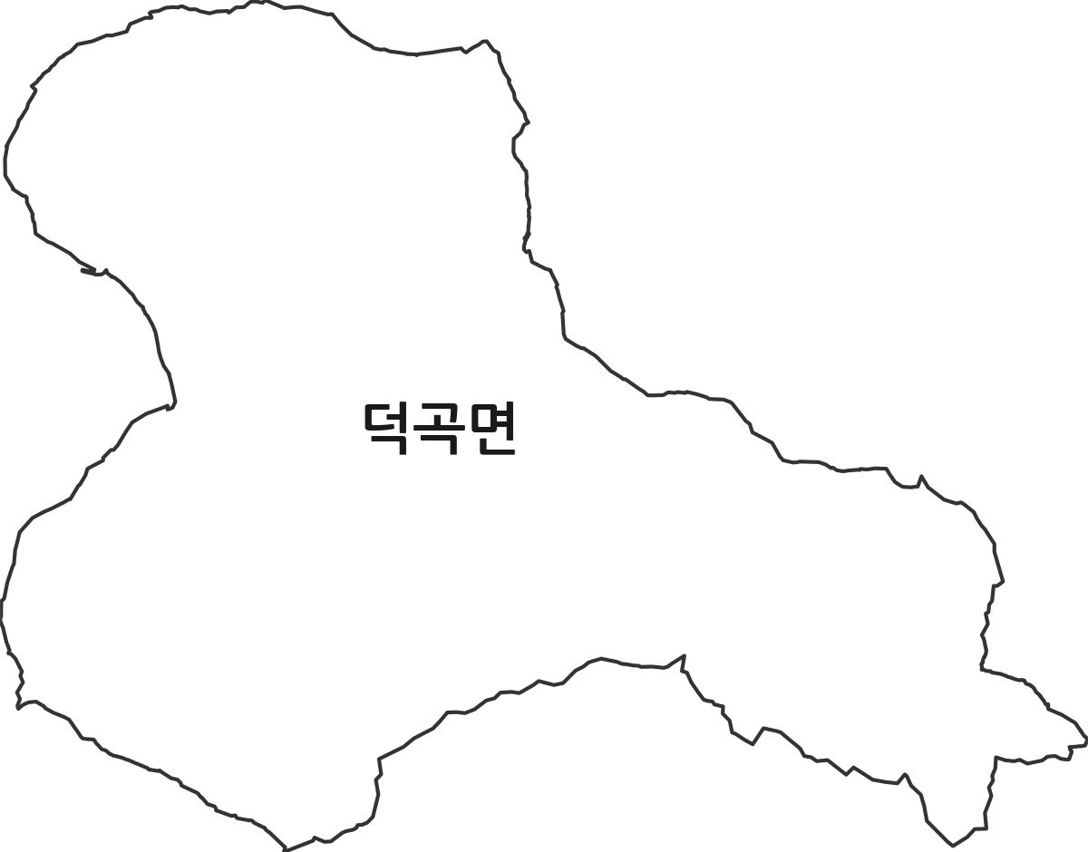 경상북도 고령군 덕곡면 행정동 행정구역 경계 지도