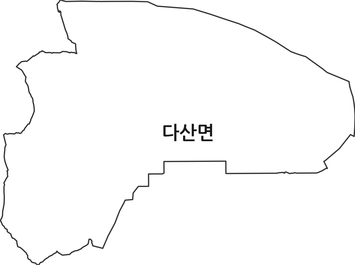 경상북도 고령군 다산면 법정동 행정구역 경계 지도