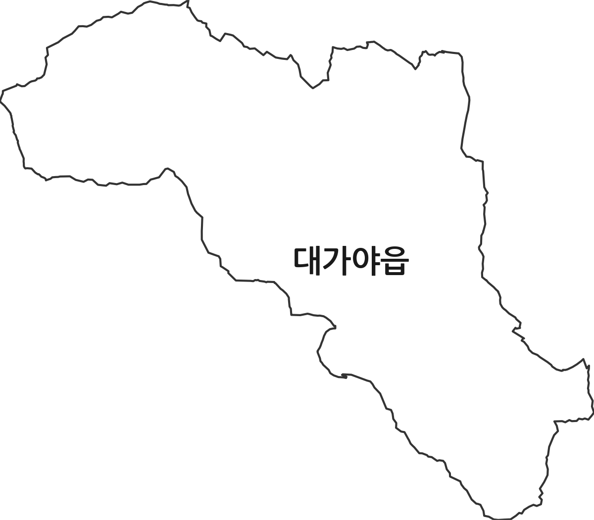 경상북도 고령군 대가야읍 법정동 행정구역 경계 지도