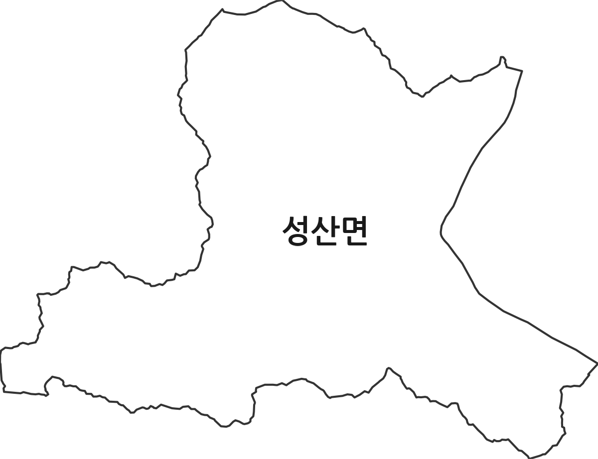 경상북도 고령군 성산면 법정동 행정구역 경계 지도
