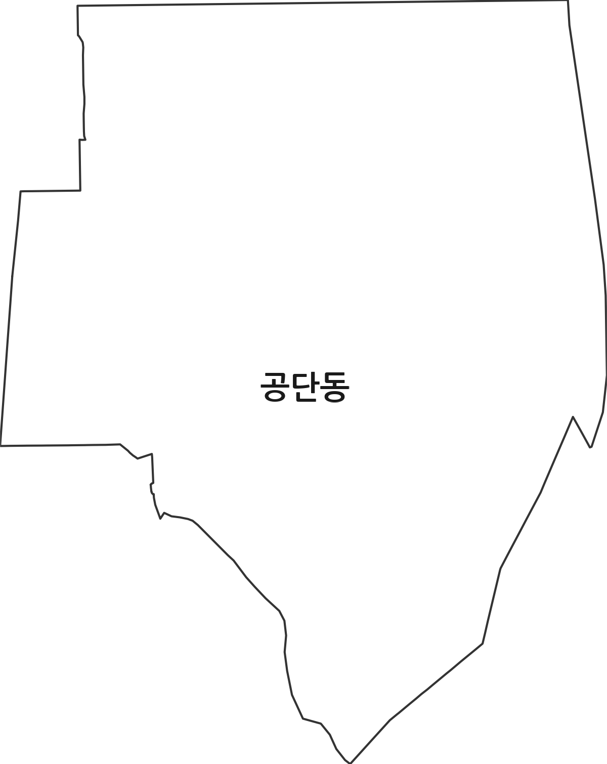 경상북도 구미시 공단동 행정동 행정구역 경계 지도
