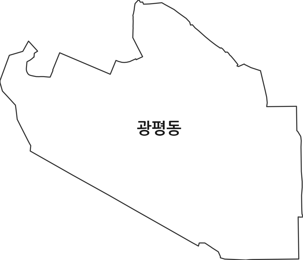 경상북도 구미시 광평동 행정동 행정구역 경계 지도