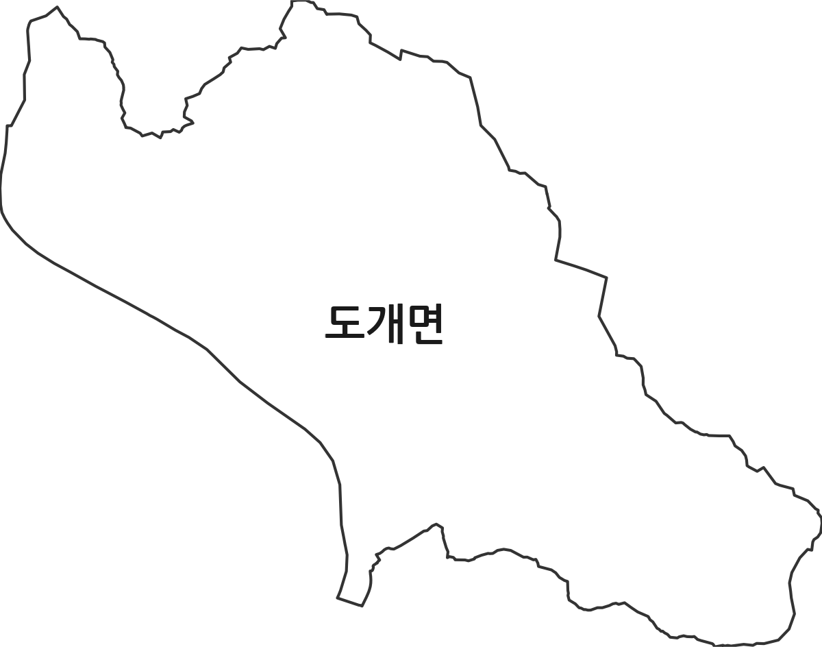 경상북도 구미시 도개면 행정동 행정구역 경계 지도