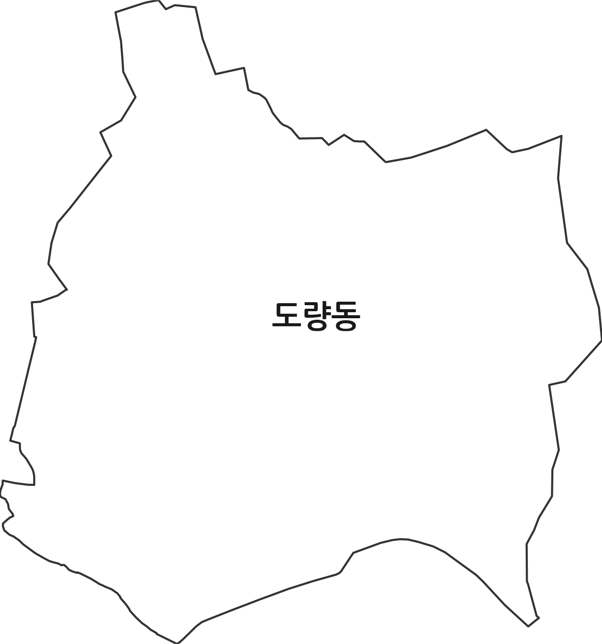 경상북도 구미시 도량동 행정동 행정구역 경계 지도