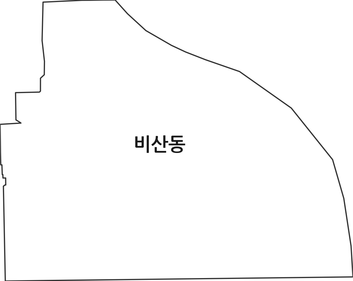 경상북도 구미시 비산동 행정동 행정구역 경계 지도
