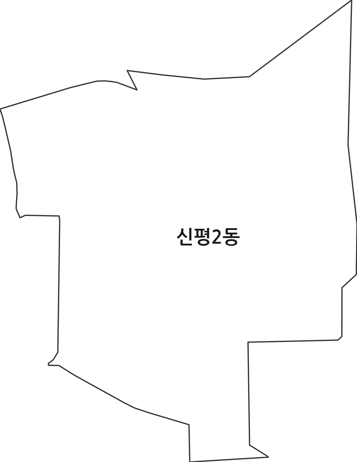 경상북도 구미시 신평2동 행정동 행정구역 경계 지도