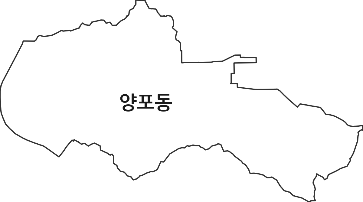 경상북도 구미시 양포동 행정동 행정구역 경계 지도