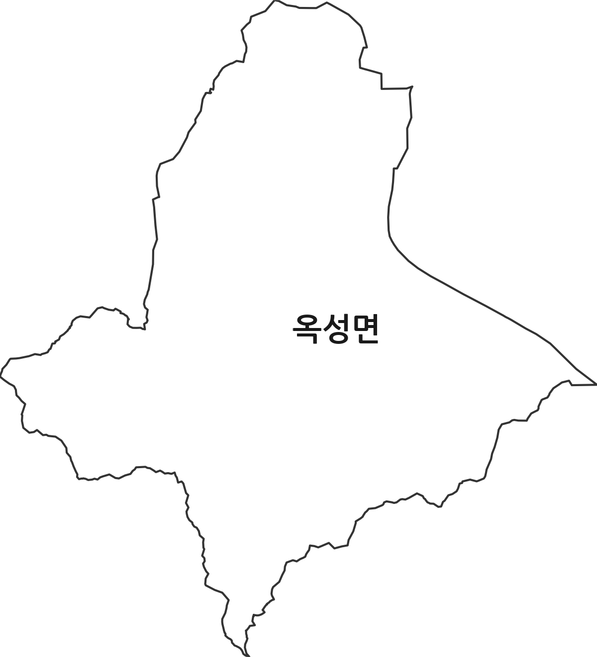 경상북도 구미시 옥성면 행정동 행정구역 경계 지도