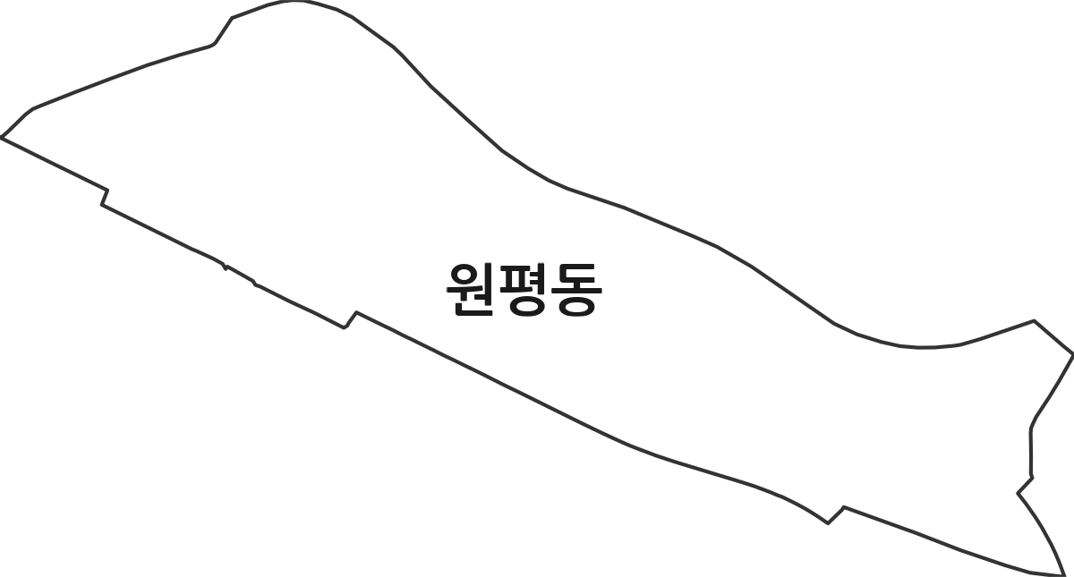 경상북도 구미시 원평동 행정동 행정구역 경계 지도