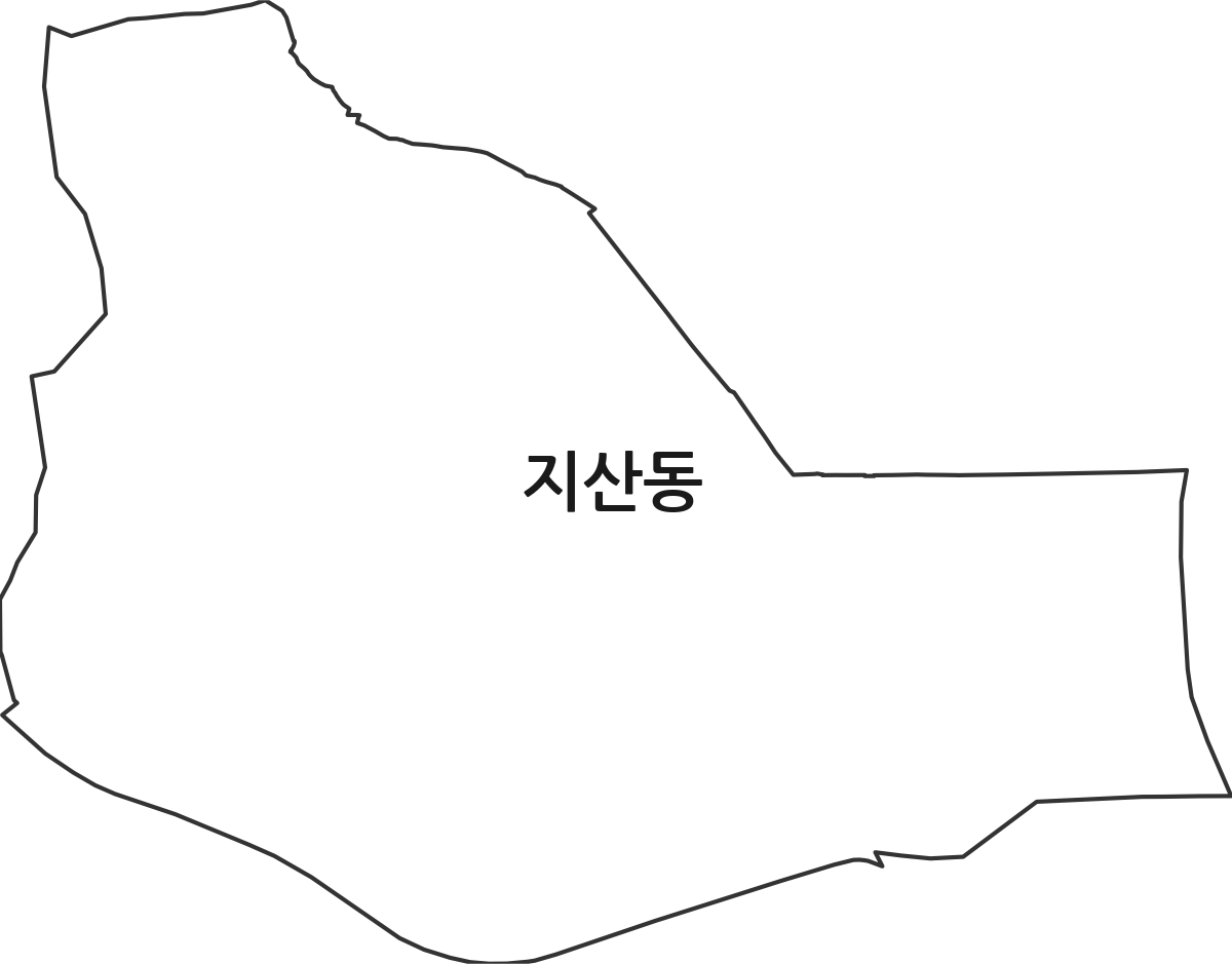 경상북도 구미시 지산동 행정동 행정구역 경계 지도