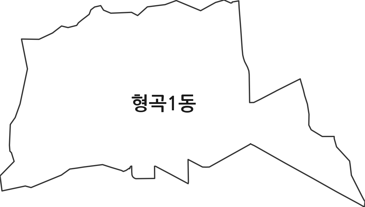 경상북도 구미시 형곡1동 행정동 행정구역 경계 지도