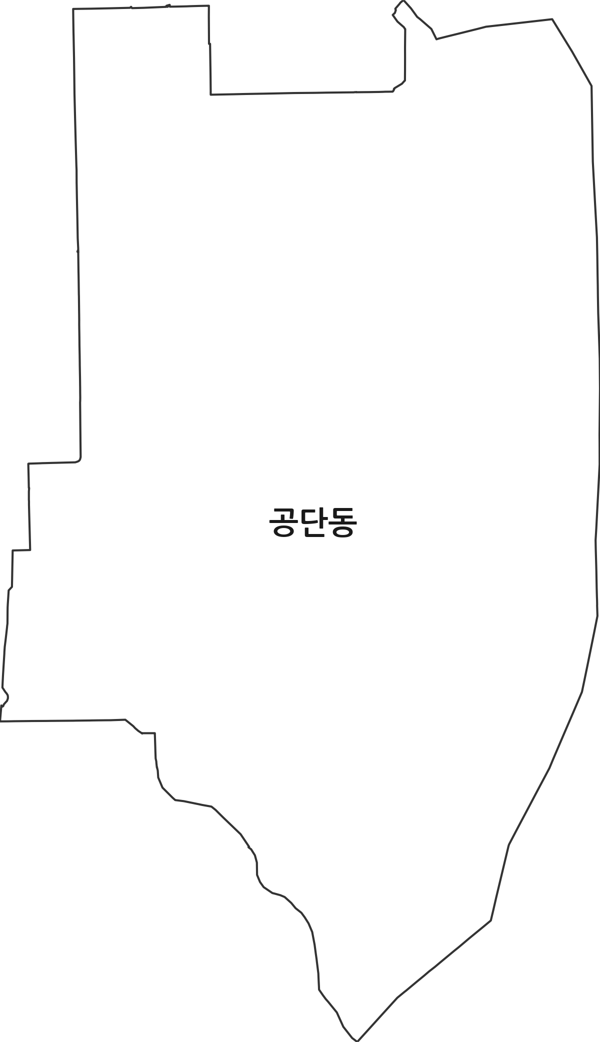 경상북도 구미시 공단동 법정동 행정구역 경계 지도