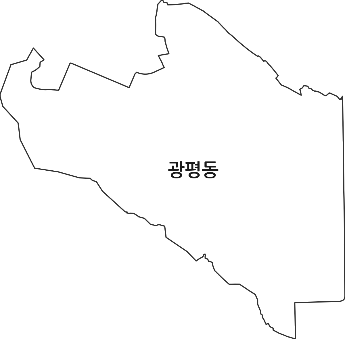 경상북도 구미시 광평동 법정동 행정구역 경계 지도