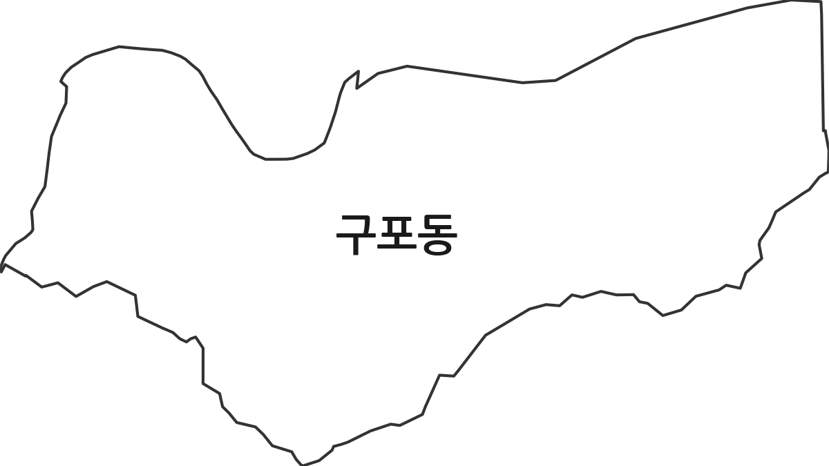 경상북도 구미시 구포동 법정동 행정구역 경계 지도