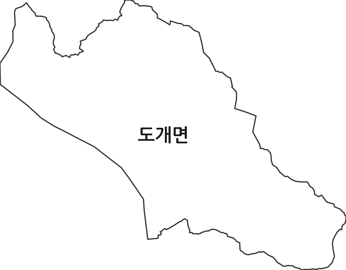 경상북도 구미시 도개면 법정동 행정구역 경계 지도