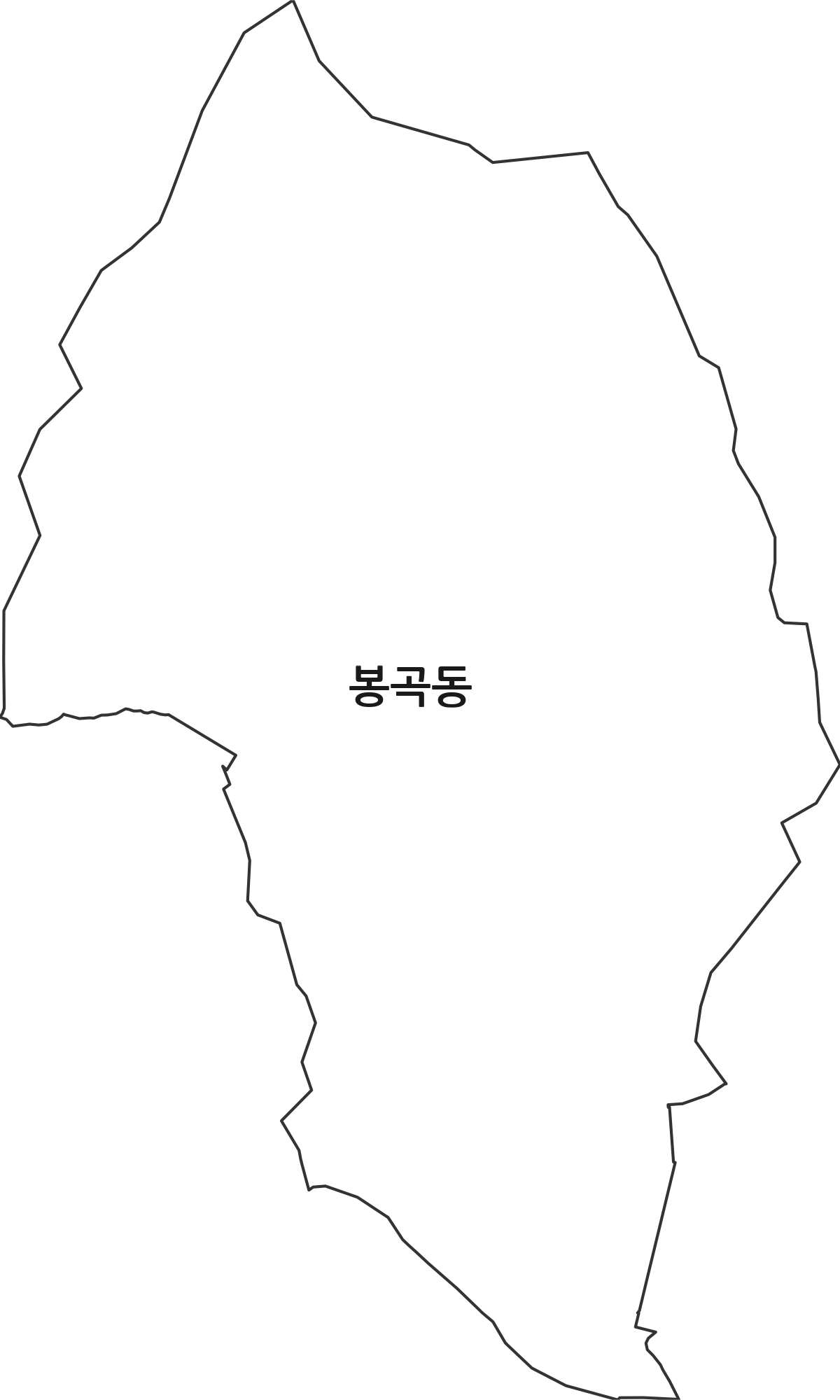 경상북도 구미시 봉곡동 법정동 행정구역 경계 지도