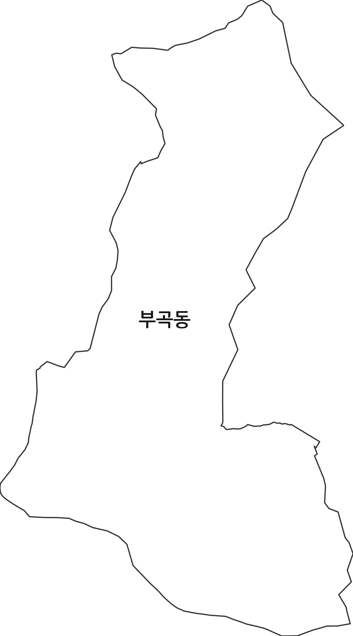 경상북도 구미시 부곡동 법정동 행정구역 경계 지도