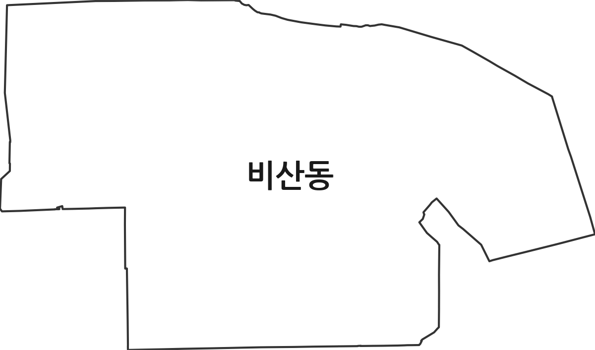 경상북도 구미시 비산동 법정동 행정구역 경계 지도