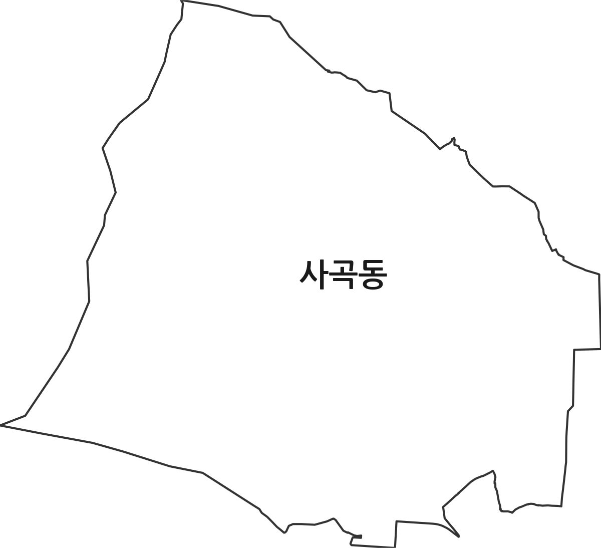 경상북도 구미시 사곡동 법정동 행정구역 경계 지도