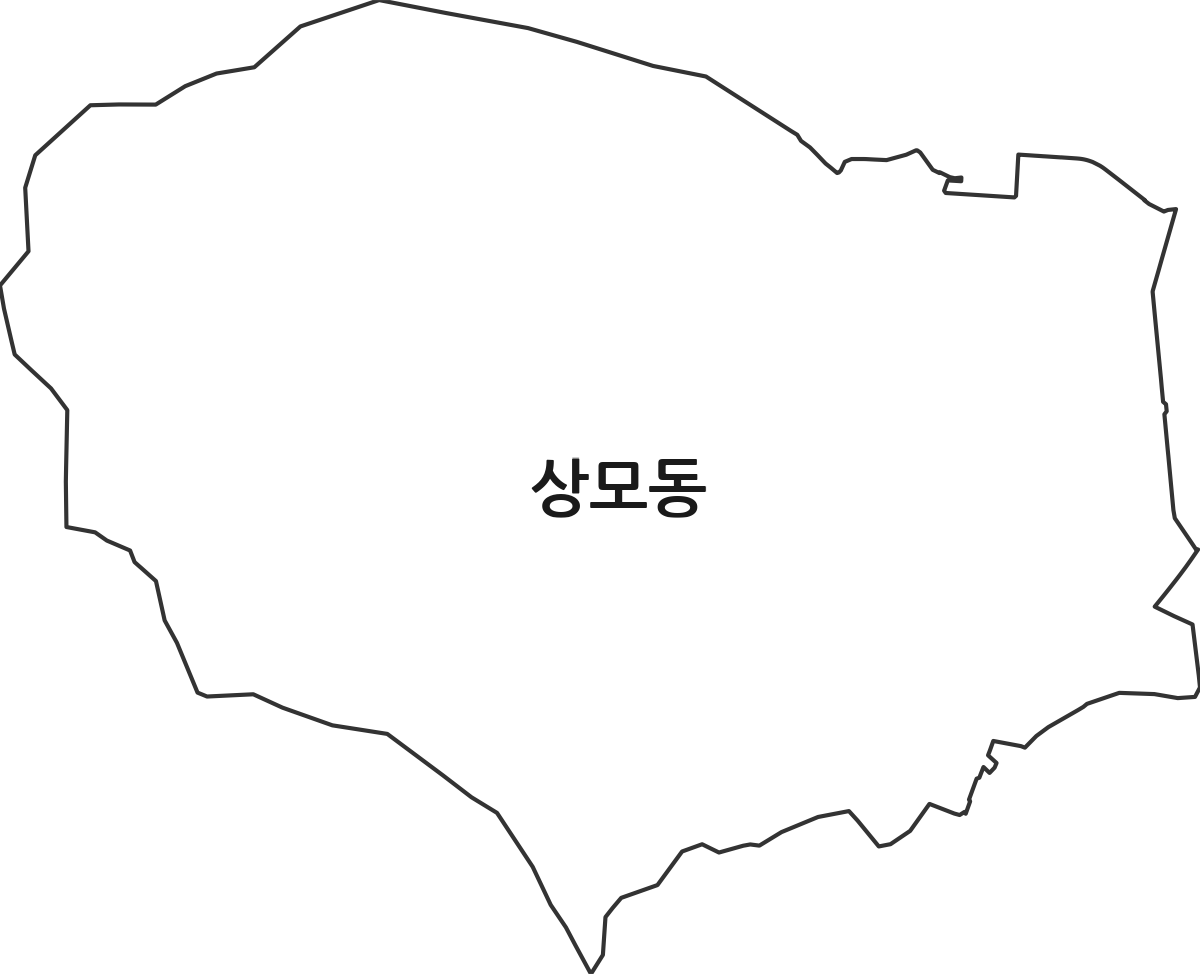 경상북도 구미시 상모동 법정동 행정구역 경계 지도