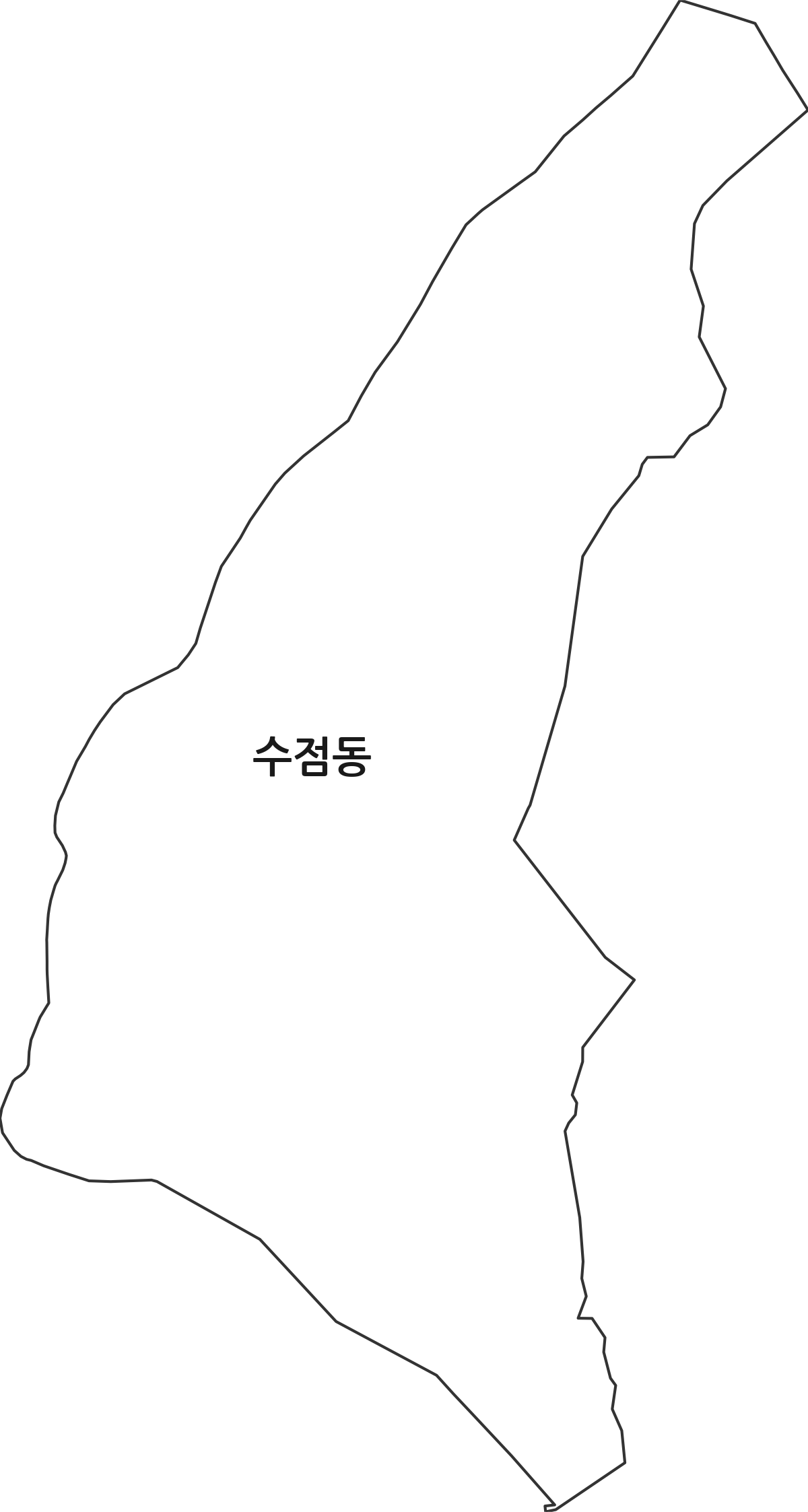 경상북도 구미시 수점동 법정동 행정구역 경계 지도