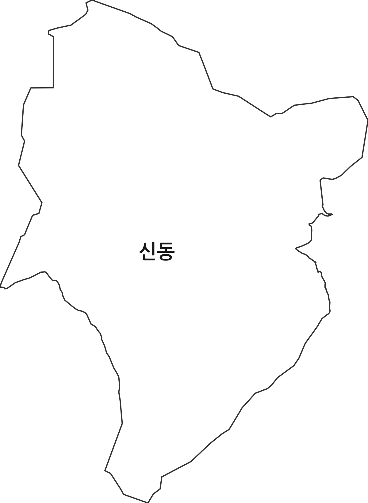 경상북도 구미시 신동 법정동 행정구역 경계 지도
