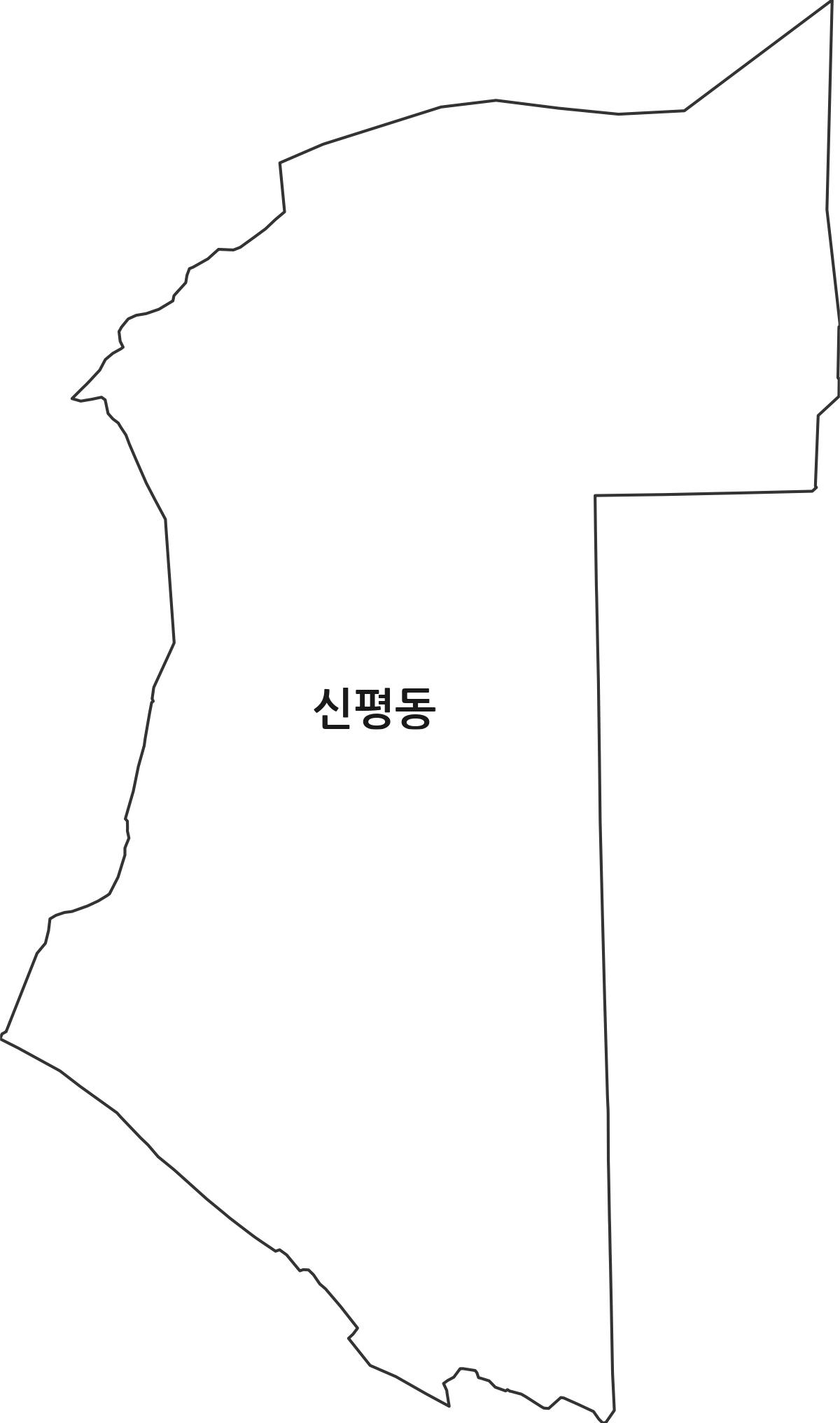 경상북도 구미시 신평동 법정동 행정구역 경계 지도