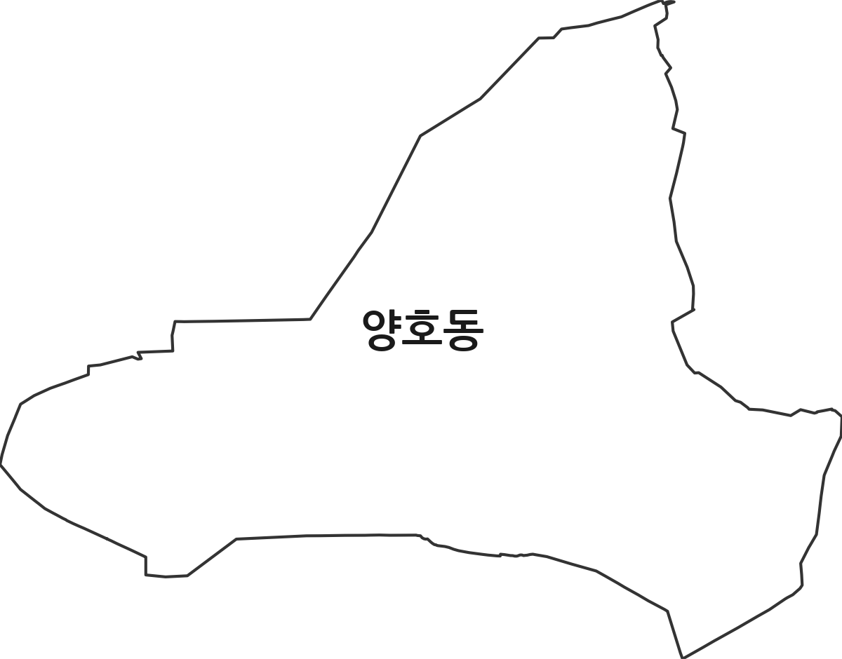 경상북도 구미시 양호동 법정동 행정구역 경계 지도