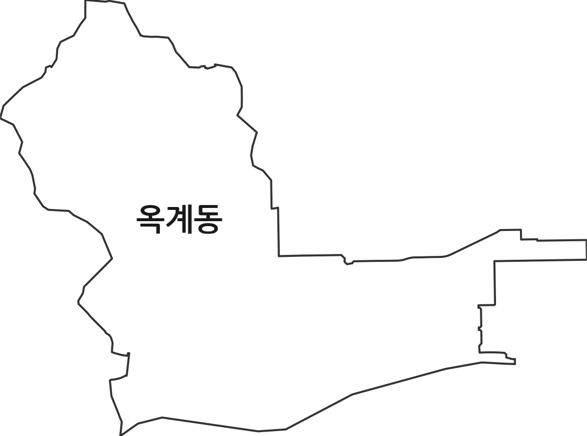 경상북도 구미시 옥계동 법정동 행정구역 경계 지도