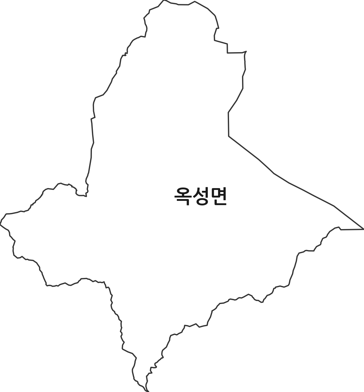 경상북도 구미시 옥성면 법정동 행정구역 경계 지도