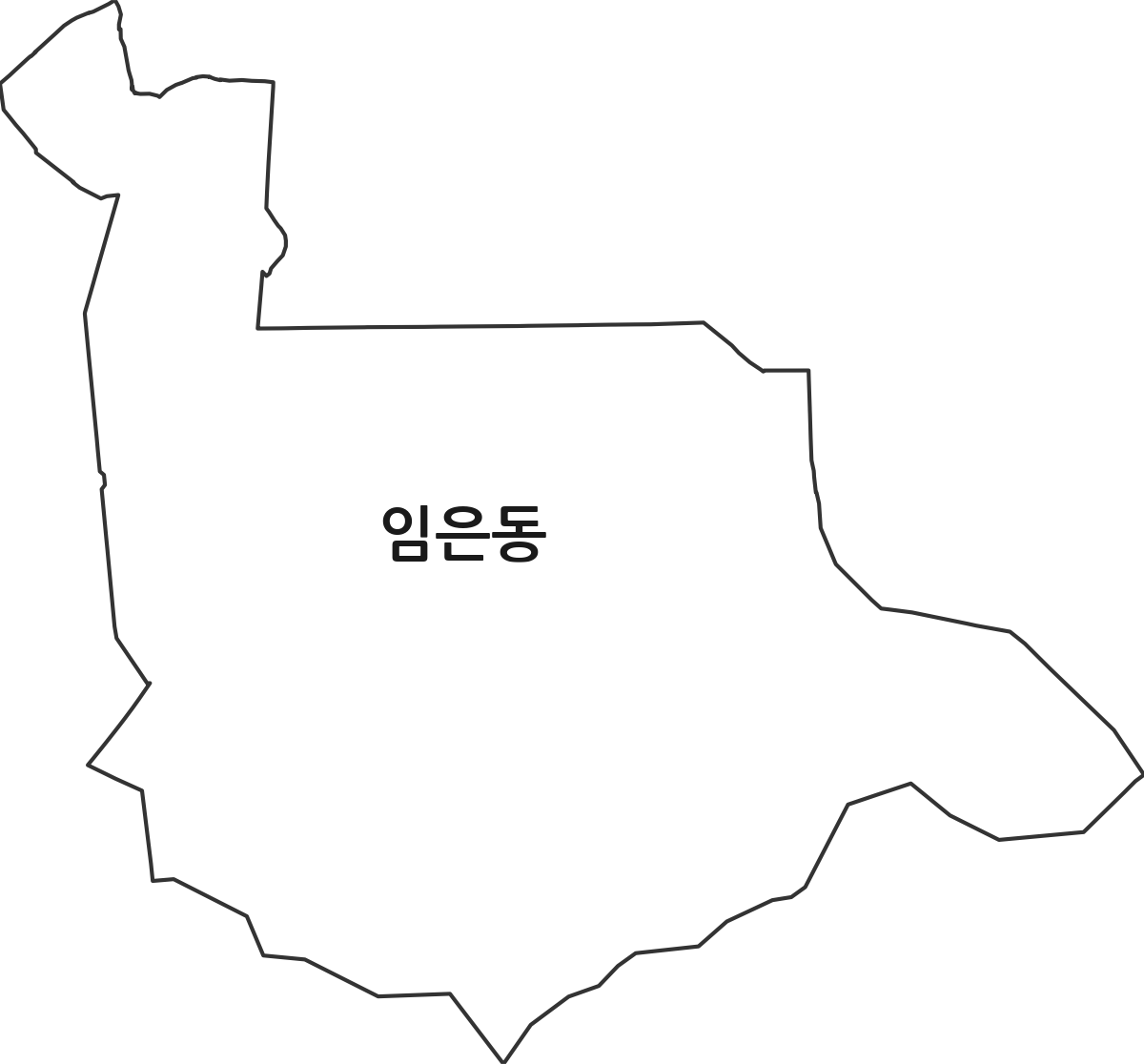 경상북도 구미시 임은동 법정동 행정구역 경계 지도