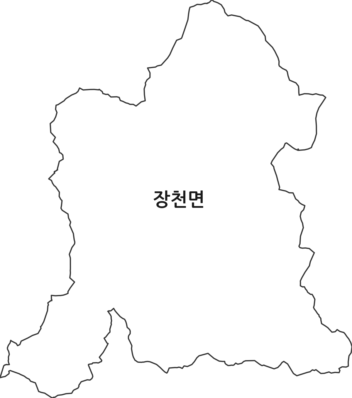 경상북도 구미시 장천면 법정동 행정구역 경계 지도