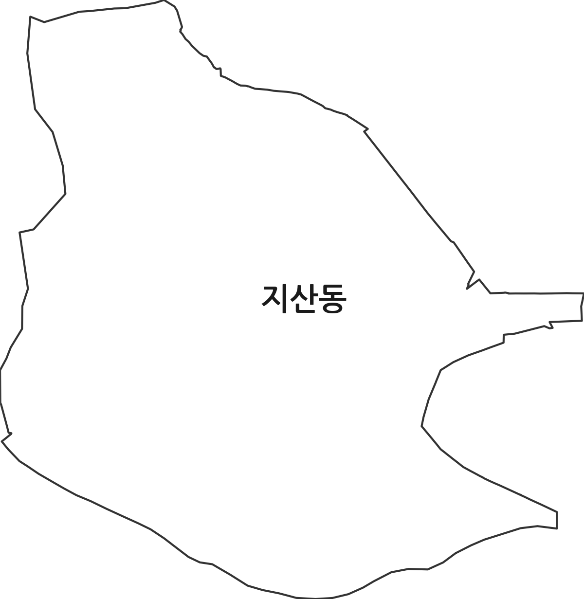 경상북도 구미시 지산동 법정동 행정구역 경계 지도