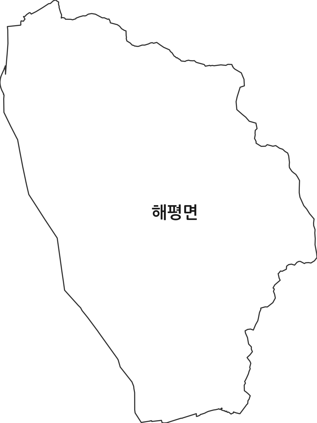 경상북도 구미시 해평면 법정동 행정구역 경계 지도